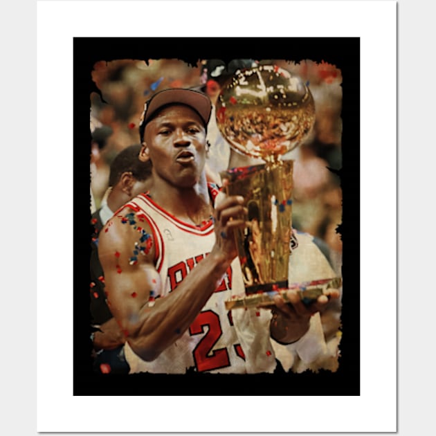 Michael Jordan Championship Vintage Wall Art by CAH BLUSUKAN